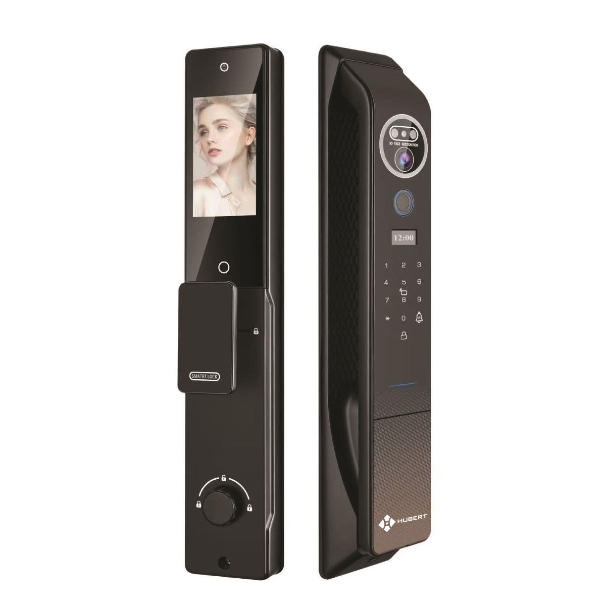 Khóa cửa vân tay Hubert HB CG86VF Face ID kép, App wifi 