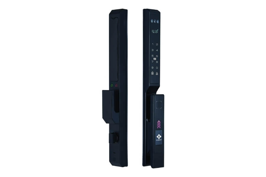 Khóa cửa nhôm Hubert HB CNI6 EU CNC Black Face ID, App wifi